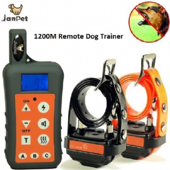 1200meters Remote Control Electric Dog Training Collar Waterproof Rechargeable Shock Collar Pet Trainer Collar