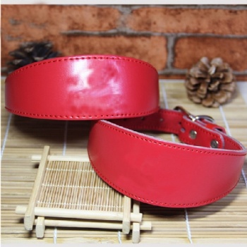 Cowhide Pet Dog Collar Durable Adjustable Necklace for Small/Medium Dogs Gree Greyhound Whippet